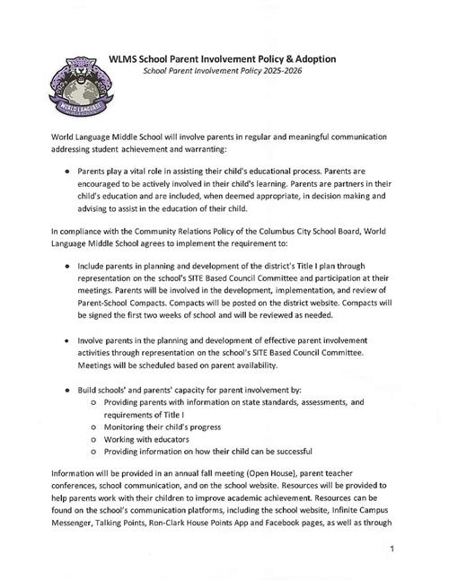 Parent Involvement